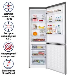 Холодильник Маунфилд MFF195NFIS10 фото 2 в Тюмени Холодильник Maunfeld MFF195NFIS10 фото 2 в Тюмени