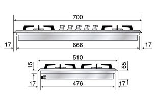 Варочная панель Ilve HP75C-N/ IX фото 2 в Тюмени