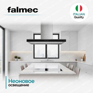 Вытяжка Falmec Luce 90 Glass Black wall фото 4 в Тюмени