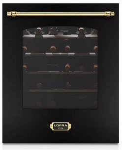 Встраиваемый винный шкаф Lofra ZBRNM36T BRASS две зоны фото в Тюмени