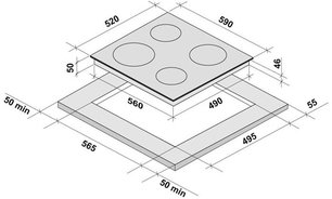 Электрическая варочная поверхность KRONA CORTO 60 BL фото 4 в Тюмени