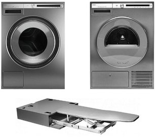 Asko Logic 8 (стиральная машина W4086C.T/3 + сушильная машина T408HD.T.P + гладильная доска HI1153T) фото в Тюмени Asko Logic 8 (стиральная машина W4086C.T/3 + сушильная машина T408HD.T.P + гладильная доска HI1153T) фото в Тюмени