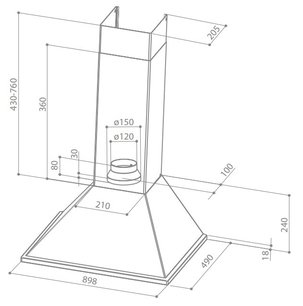 Вытяжка Фабер SYNTHESIS BK A90 PB фото 2 в Тюмени Вытяжка Faber SYNTHESIS BK A90 PB фото 2 в Тюмени