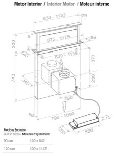Встраиваемая в столешницу вытяжка Пандо E-320/120 INOX V.950 SEC фото 3 в Тюмени Встраиваемая в столешницу вытяжка Pando E-320/120 INOX V.950 SEC фото 3 в Тюмени