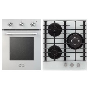 KRONA (духовой шкаф STRETTO 45 WH + варочная панель HAGEL 45 WH W) фото в Тюмени