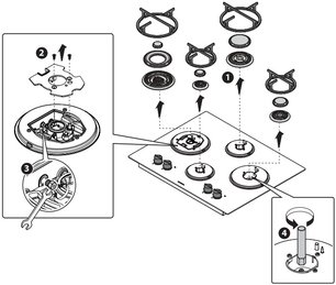 Газовая варочная панель Barazza 1PMD64 фото 3 в Тюмени