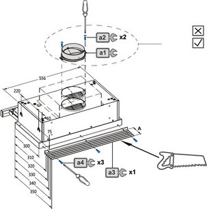 Встраиваемая вытяжка с выдвижным экраном Korting KHP 69617 DGN фото 4 в Тюмени