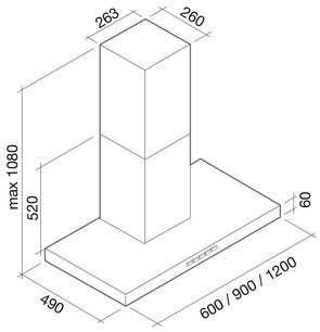 Вытяжка Фалмек Plane 120 ix (600) фото 4 в Тюмени Вытяжка Falmec Plane 120 ix (600) фото 4 в Тюмени