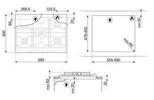 Варочная панель Smeg SE70SGH-5 фото 4 в Тюмени