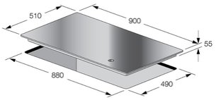 Варочная панель Fulgor Milano FCH 905 ID TS G DWK WH фото 4 в Тюмени
