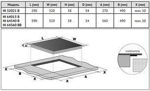 Индукционная варочная панель Korting HI 64560 BCG фото 4 в Тюмени