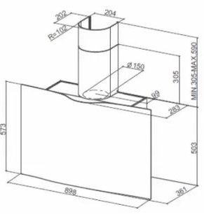 Вытяжка Фабер VEIL WH CORIAN A90 фото 4 в Тюмени Вытяжка Faber VEIL WH CORIAN A90 фото 4 в Тюмени