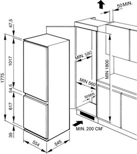 Холодильник Смег CB30PFNF фото 3 в Тюмени Холодильник Smeg CB30PFNF фото 3 в Тюмени