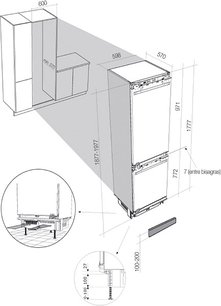Встраиваемый двухкамерный холодильник De Dietrich DRN 1017 I фото 2 в Тюмени