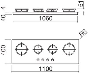 Газовая варочная панель Barazza 1PMD104N фото 3 в Тюмени