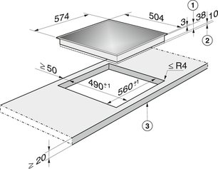 Зависимая варочная панель Miele KM 6013 фото 2 в Тюмени