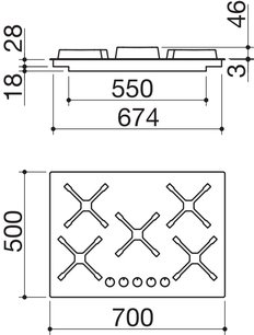 Газовая варочная панель Barazza 1PSP75 фото 3 в Тюмени