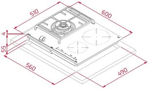 Варочная панель Teka HYBRID JZC 63312 ABN BLACK фото 2 в Тюмени