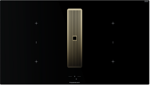 Индукционная варочная поверхность с вытяжкой Kuppersbusch KMI 9850.1 SR-S Gold фото в Тюмени