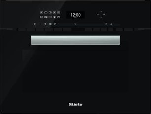 Компактный духовой шкаф с СВЧ Миле H6401BM OBSW черный обсидиан фото в Тюмени Компактный духовой шкаф с СВЧ Miele H6401BM OBSW черный обсидиан фото в Тюмени