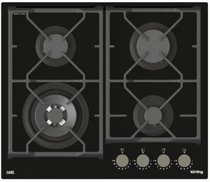 Газовая стеклянная варочная панель Korting HGG 6987 CTN FLC фото в Тюмени