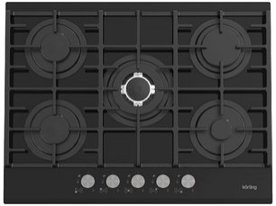 Газовая стеклянная варочная панель Кертинг HGG 7835 CTN фото в Тюмени Газовая стеклянная варочная панель Korting HGG 7835 CTN фото в Тюмени