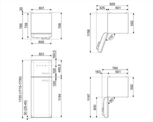 Холодильник Smeg FAB30LPK3 фото 3 в Тюмени