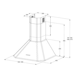 Купольная вытяжка Кертинг KHC 6839 NX фото 3 в Тюмени Купольная вытяжка Korting KHC 6839 NX фото 3 в Тюмени