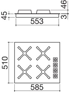 Газовая варочная панель Barazza 1PUN64 фото 4 в Тюмени