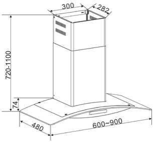 Вытяжка Кертинг KHC 6672 X фото 2 в Тюмени Вытяжка Korting KHC 6672 X фото 2 в Тюмени