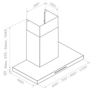 Вытяжка Пандо P-825/60 IX V.850 ECO SEC PLUS фото 3 в Тюмени Вытяжка Pando P-825/60 IX V.850 ECO SEC PLUS фото 3 в Тюмени