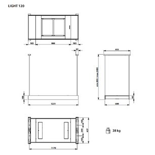 Вытяжка Falmec LIGHT 120 BLACK фото 4 в Тюмени