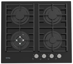 Газовая стеклянная варочная панель Кертинг HGG 6825 CTN фото в Тюмени Газовая стеклянная варочная панель Korting HGG 6825 CTN фото в Тюмени