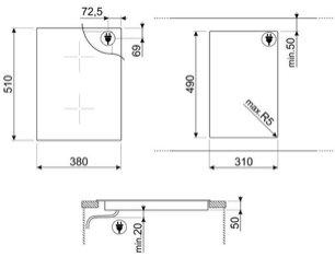 Варочная панель Smeg SR975NGH фото 4 в Тюмени