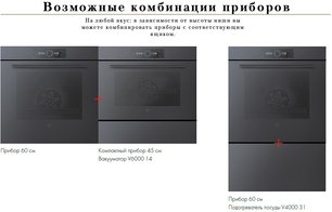 Духовой шкаф Фауцуг Combair V4000 60P C4T-21055 (черное стекло) фото 2 в Тюмени Духовой шкаф V-ZUG Combair V4000 60P C4T-21055 (черное стекло) фото 2 в Тюмени