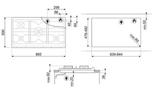 Варочная панель Smeg SRV896AOGH фото 4 в Тюмени