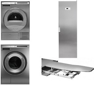 Asko Logic 23 (стиральная машина W4086C.T/3 + сушильная машина T408HD.T.P + сушильный шкаф DC7784 V.S + гладильная доска HI1153T) фото в Тюмени
