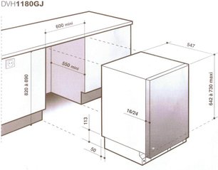Посудомоечная машина De Dietrich DVH 1180 GJ фото 2 в Тюмени