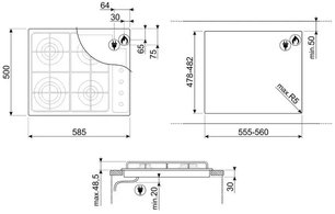 Варочная панель Smeg S64SN фото 2 в Тюмени