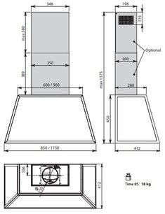 Вытяжка Фалмек TIME 115 pewter фото 3 в Тюмени Вытяжка Falmec TIME 115 pewter фото 3 в Тюмени