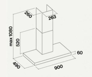 Вытяжка Фалмек Plane Black 90 (800) фото 2 в Тюмени Вытяжка Falmec Plane Black 90 (800) фото 2 в Тюмени