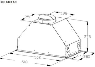 Встраиваемая вытяжка Кертинг KHI 6828 GN фото 3 в Тюмени Встраиваемая вытяжка Korting KHI 6828 GN фото 3 в Тюмени