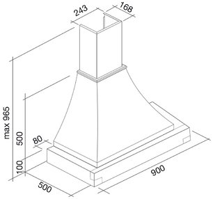 Вытяжка Фалмек Ninfea Gardenia 90 (600) S мореный дуб фото 3 в Тюмени Вытяжка Falmec Ninfea Gardenia 90 (600) S мореный дуб фото 3 в Тюмени