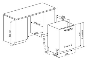 Встраиваемая посудомоечная машина Смег ST2FABRD2 фото 4 в Тюмени Встраиваемая посудомоечная машина Smeg ST2FABRD2 фото 4 в Тюмени