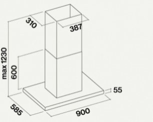 Вытяжка Фалмек Lumina 90 Glass Black island (NRS) фото 2 в Тюмени Вытяжка Falmec Lumina 90 Glass Black island (NRS) фото 2 в Тюмени