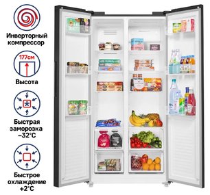 Холодильник Маунфилд MFF177NFBE фото 2 в Тюмени Холодильник Maunfeld MFF177NFBE фото 2 в Тюмени