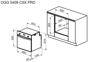 Духовой шкаф Кертинг OGG 5409 CSX PRO фото 4 в Тюмени Духовой шкаф Korting OGG 5409 CSX PRO фото 4 в Тюмени