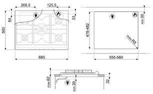Варочная панель Smeg SRV876AVOGH2 фото 4 в Тюмени