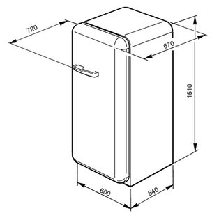 Холодильник Smeg CVB20RNE фото 4 в Тюмени