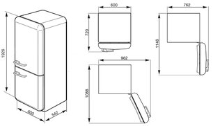 Холодильник Смег FAB32LBN1 фото 3 в Тюмени Холодильник Smeg FAB32LBN1 фото 3 в Тюмени